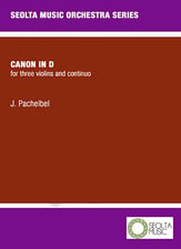 Canon in D for Three Violins and Continuo Orchestra sheet music cover